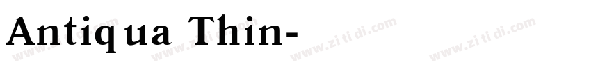 Antiqua Thin字体转换